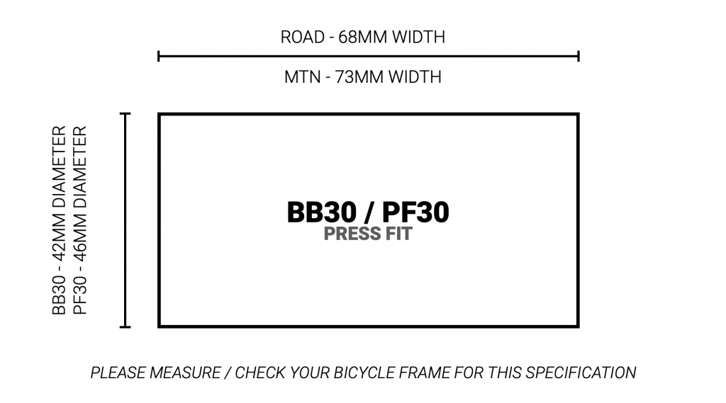 Praxis M30 THRU Bottom Bracket - BB30/PF30 68mm Road