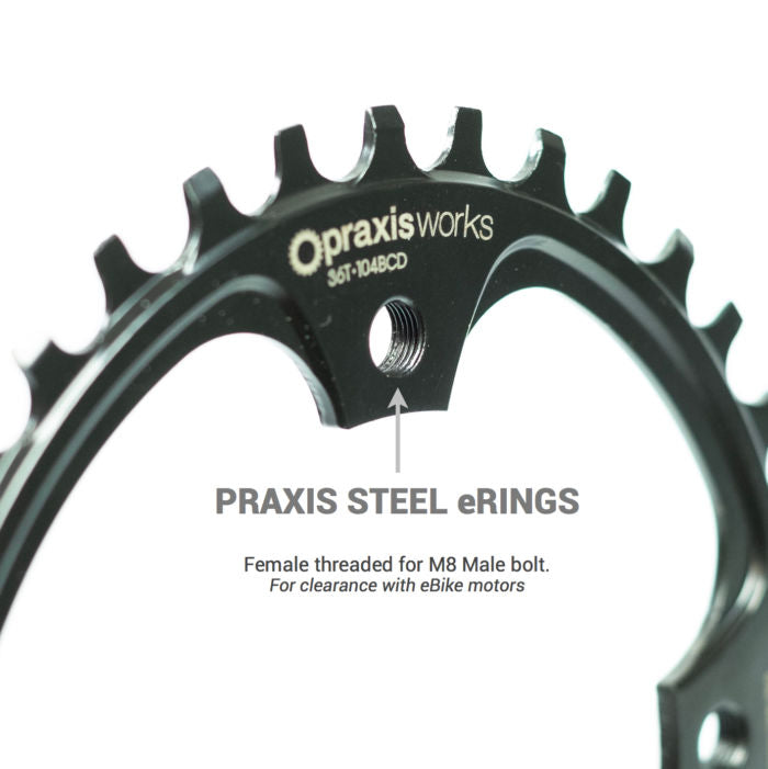 Praxis eRing 104 BCD Steel Mountain Bike Chainring